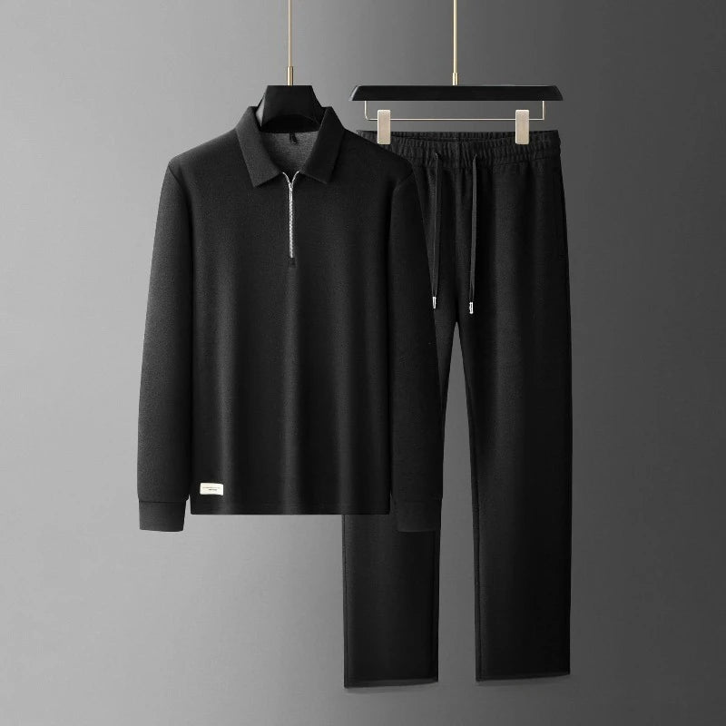 Ensemble homme polo zippé et pantalon Minglu – CLEVI Paris