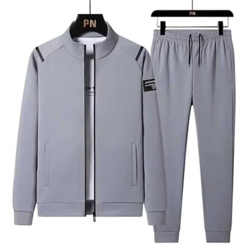 Ensemble 2 Pièces Homme Veste Zippée Manches Longues + Pantalon Grande Taille KOLMAKOV – 4 Coloris, L à 7XL – CLEVI Paris