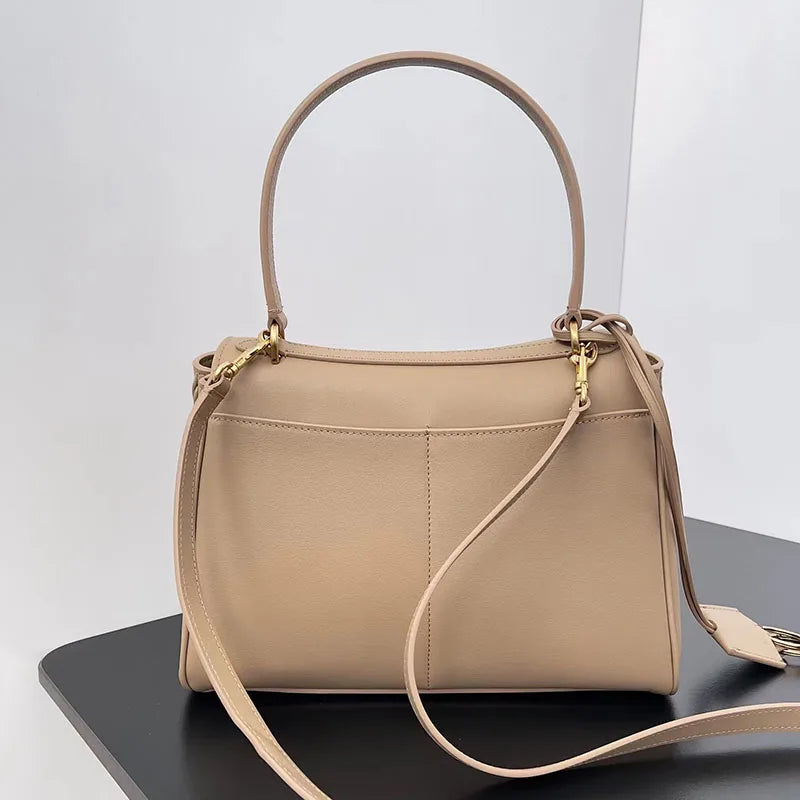 Sac Baguette Cuir Vache Artisanal Grande Capacité 28x20cm – CLEVI Paris