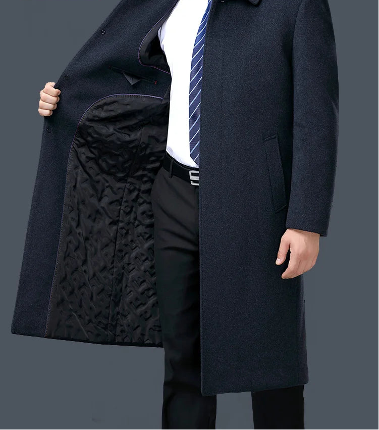 Manteau homme en cachemire à col rabattu – CLEVI Paris