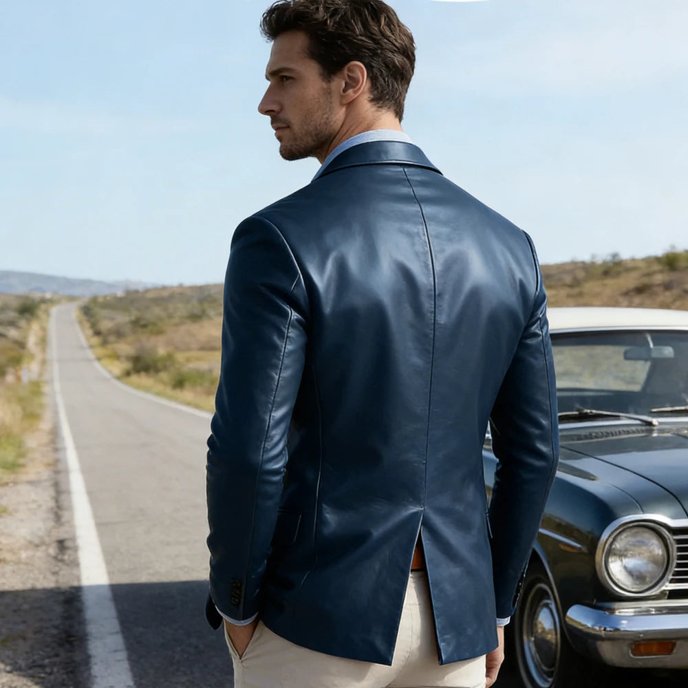 Blazer en similicuir pour homme – CLEVI Paris