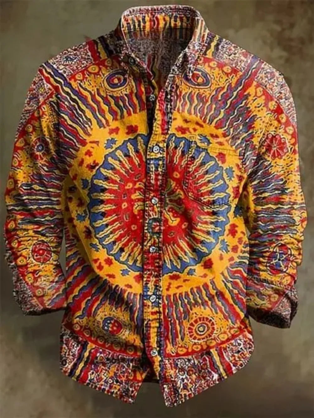 Chemise homme en lin imprimée – CLEVI Paris