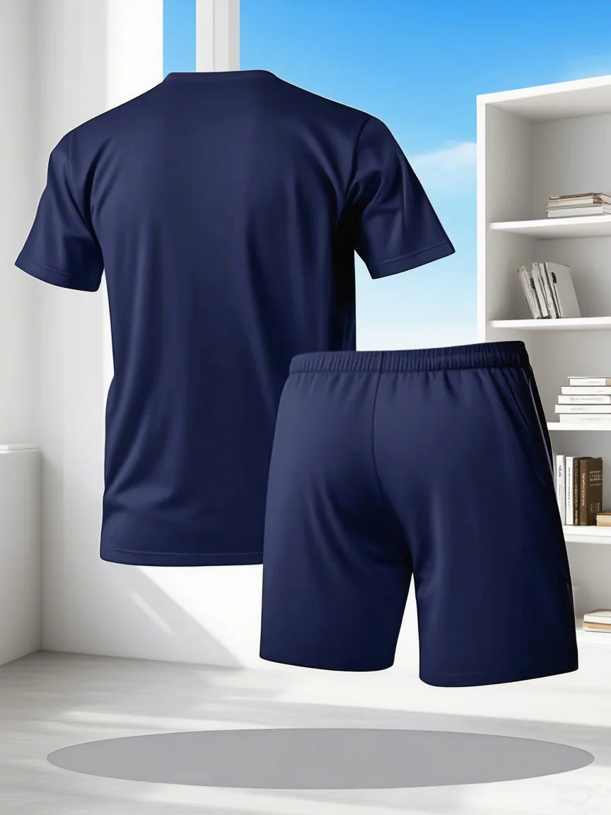 Ensemble homme uni t-shirt et short – CLEVI Paris