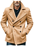 Manteau homme court à chevrons en laine mélangée – CLEVI Paris