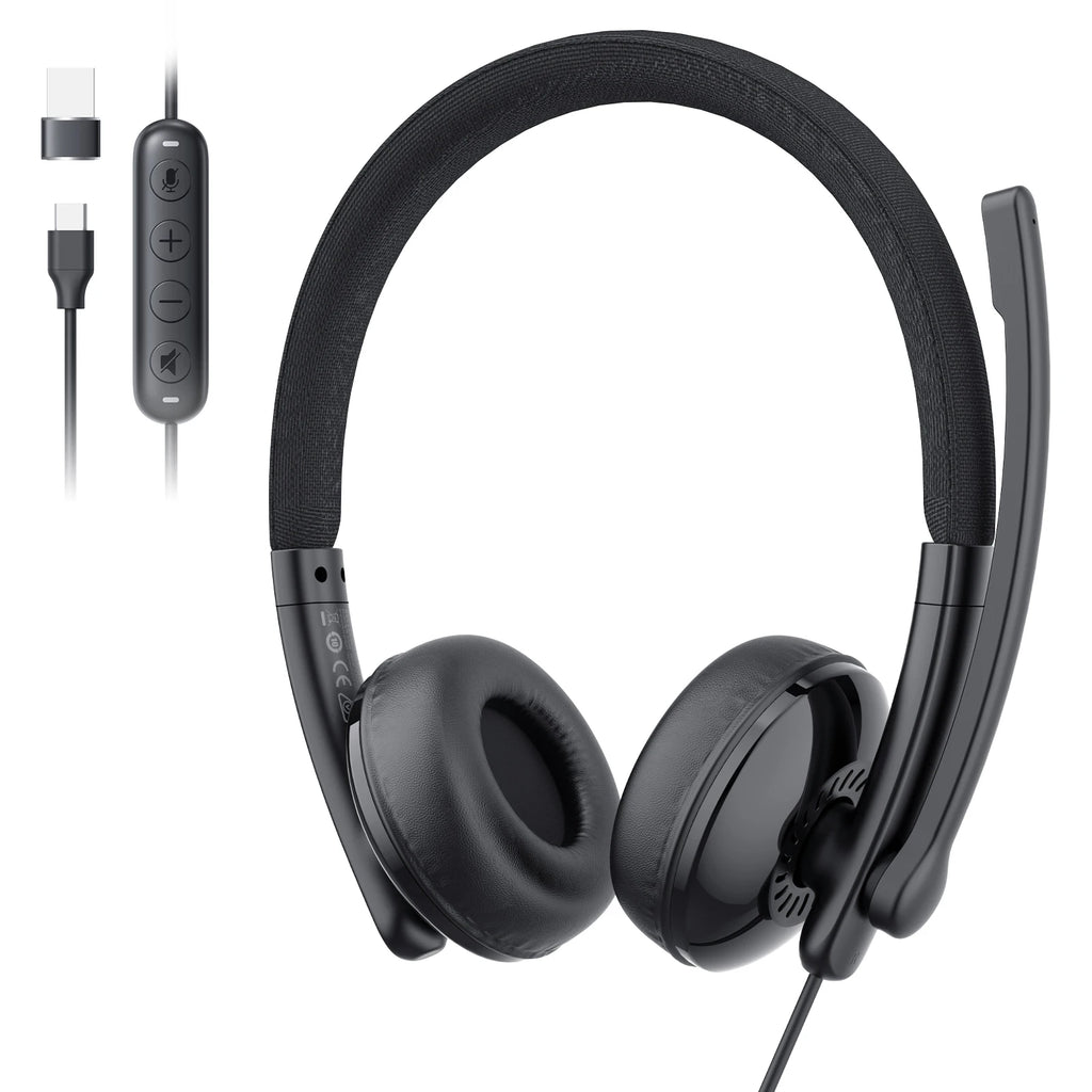Casque Filaire EMEET GeniusCall HS50 USB Bureau – CLEVI Paris