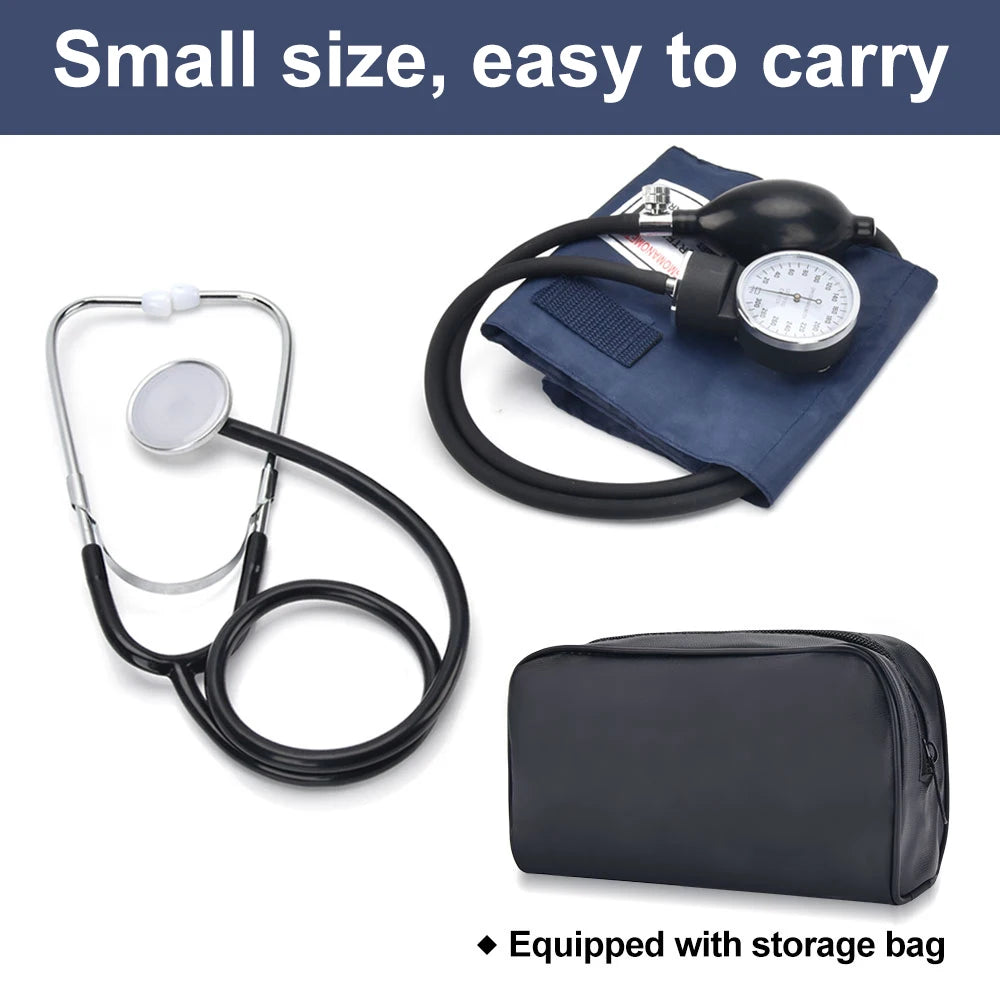 Tensiomètre Bras Manuel Anéroïde + Stéthoscope Sac – CLEVI Paris