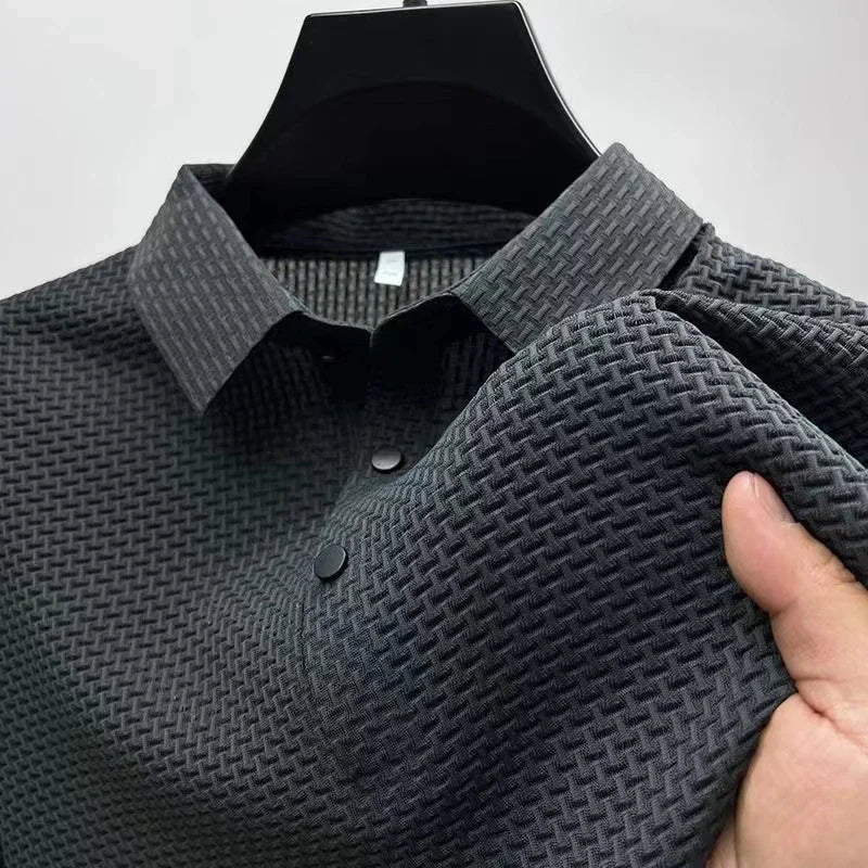 Polo Homme Casual Été – Maille Respirante Polyester/Élastane, Coupe Régulière, 6 Coloris, Tailles M à 4XL