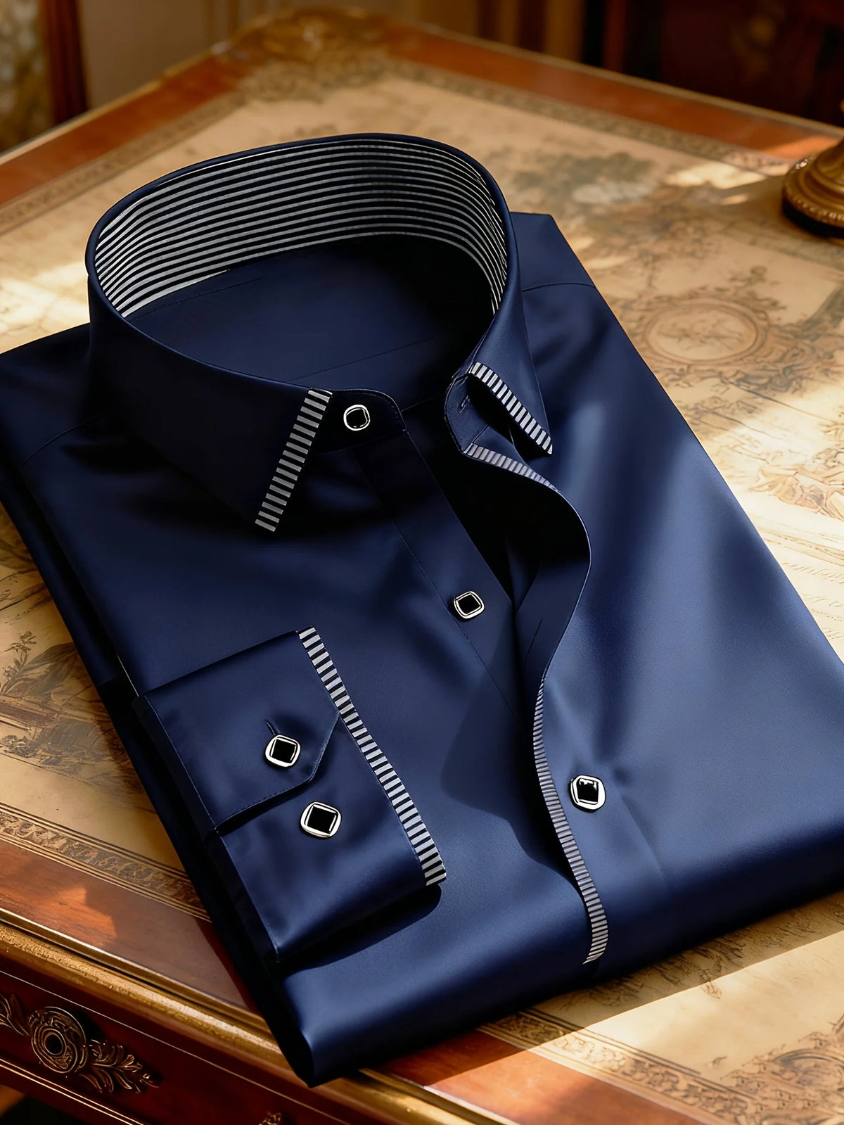 Chemise homme patchwork manches longues – CLEVI Paris