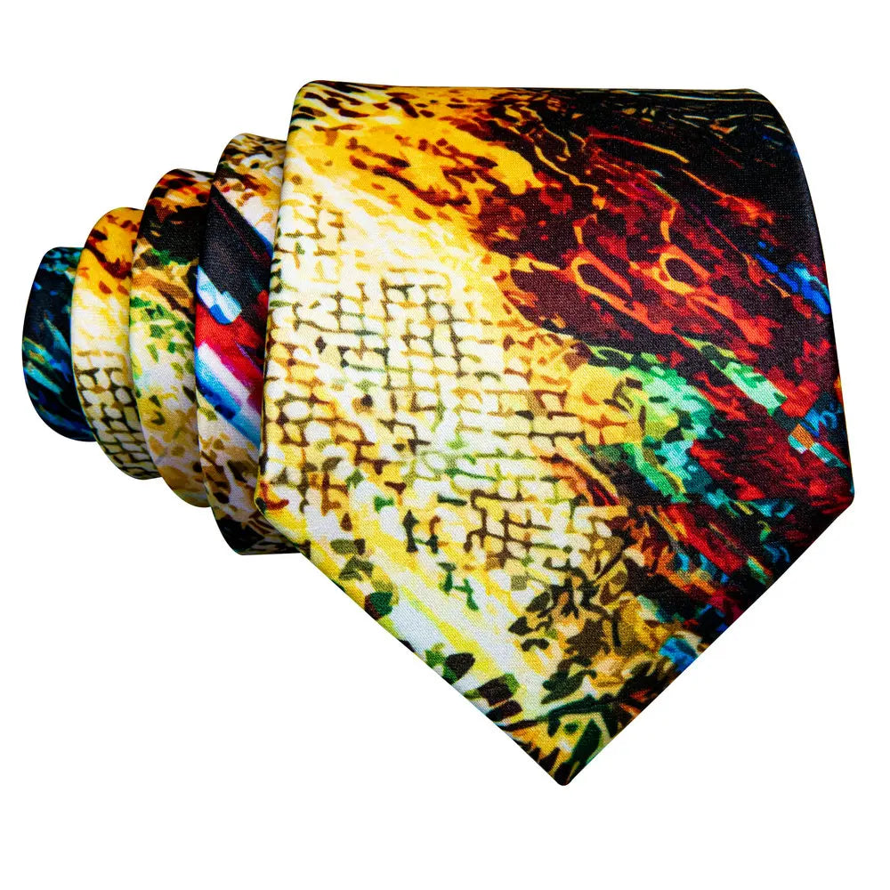 Ensemble cravate homme imprimée avec accessoires – CLEVI Paris