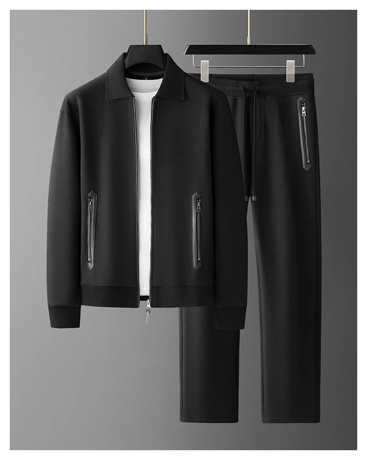 Ensemble homme en maille à poches zippées – CLEVI Paris