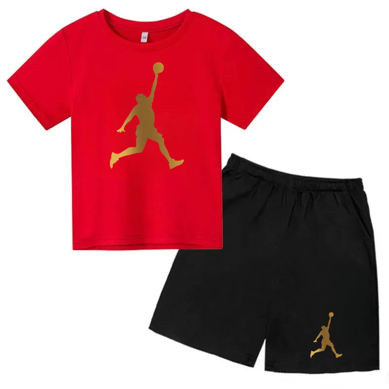 Ensemble enfant imprimé T-shirt et short – CLEVI Paris