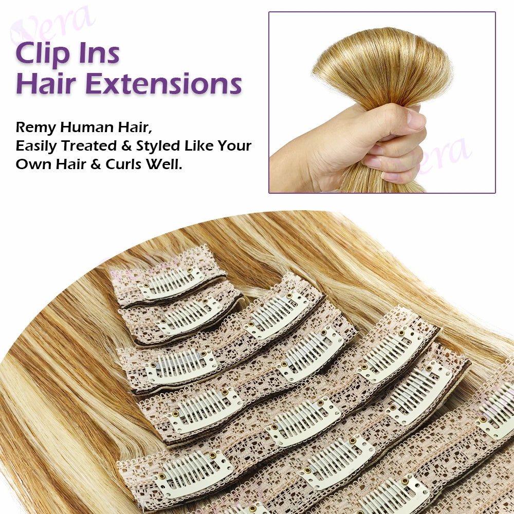 Extensions Clips Remy Droites #8 Blond – CLEVI Paris