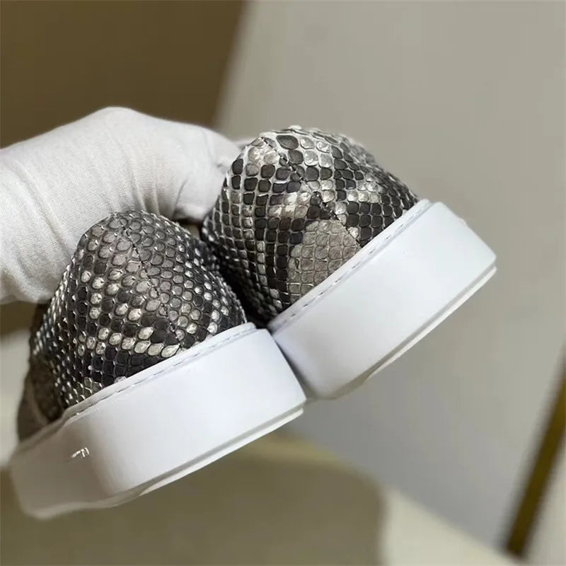 Mocassins homme gris en cuir – CLEVI Paris