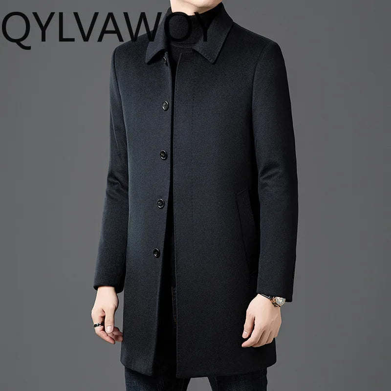 Manteau homme laine et cachemire doublure amovible – CLEVI Paris