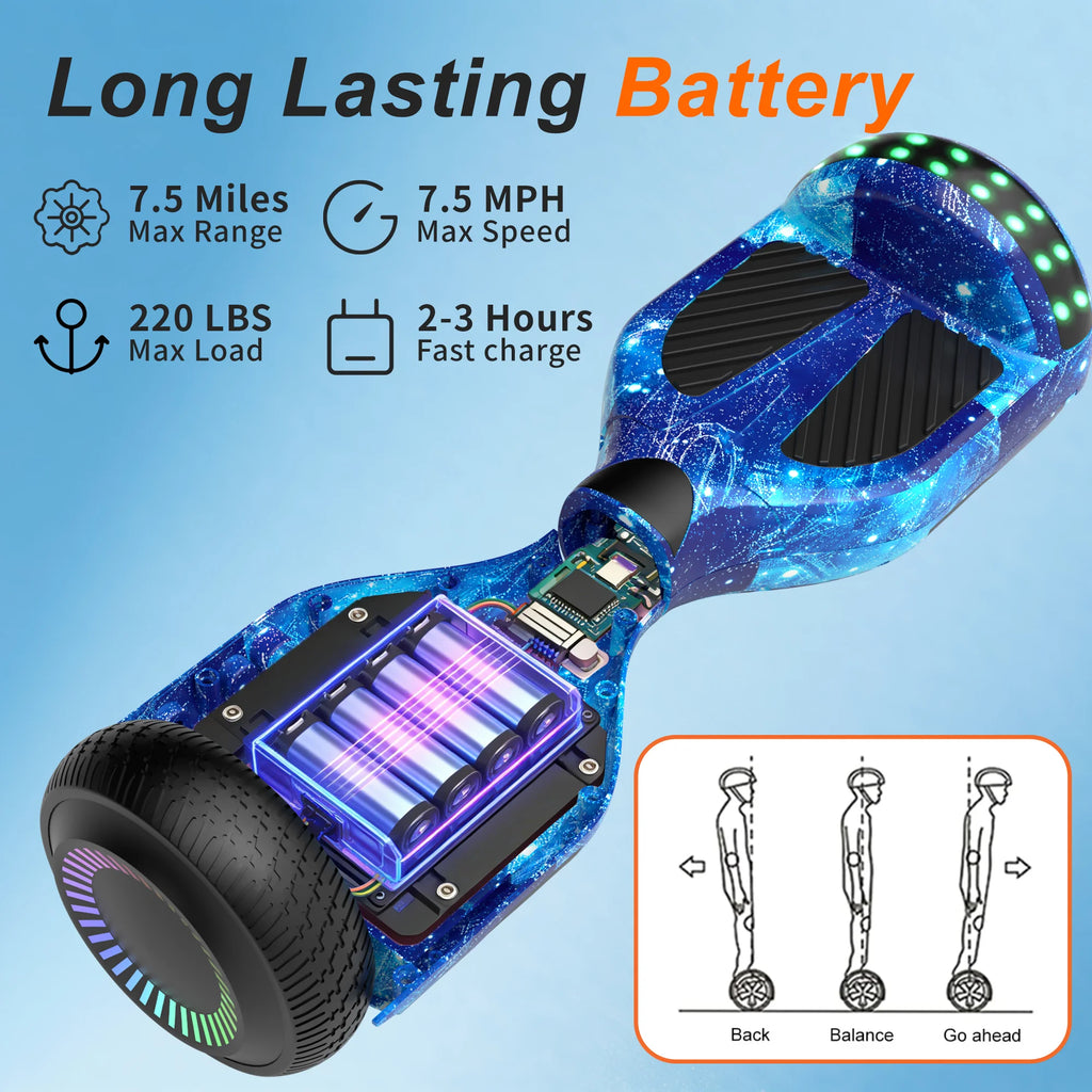 Hoverboard COMMUGO Bluetooth et LED – CLEVI Paris