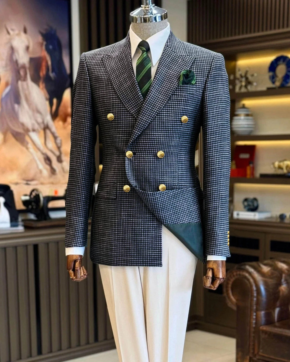 Blazer homme croisé grande taille – CLEVI Paris
