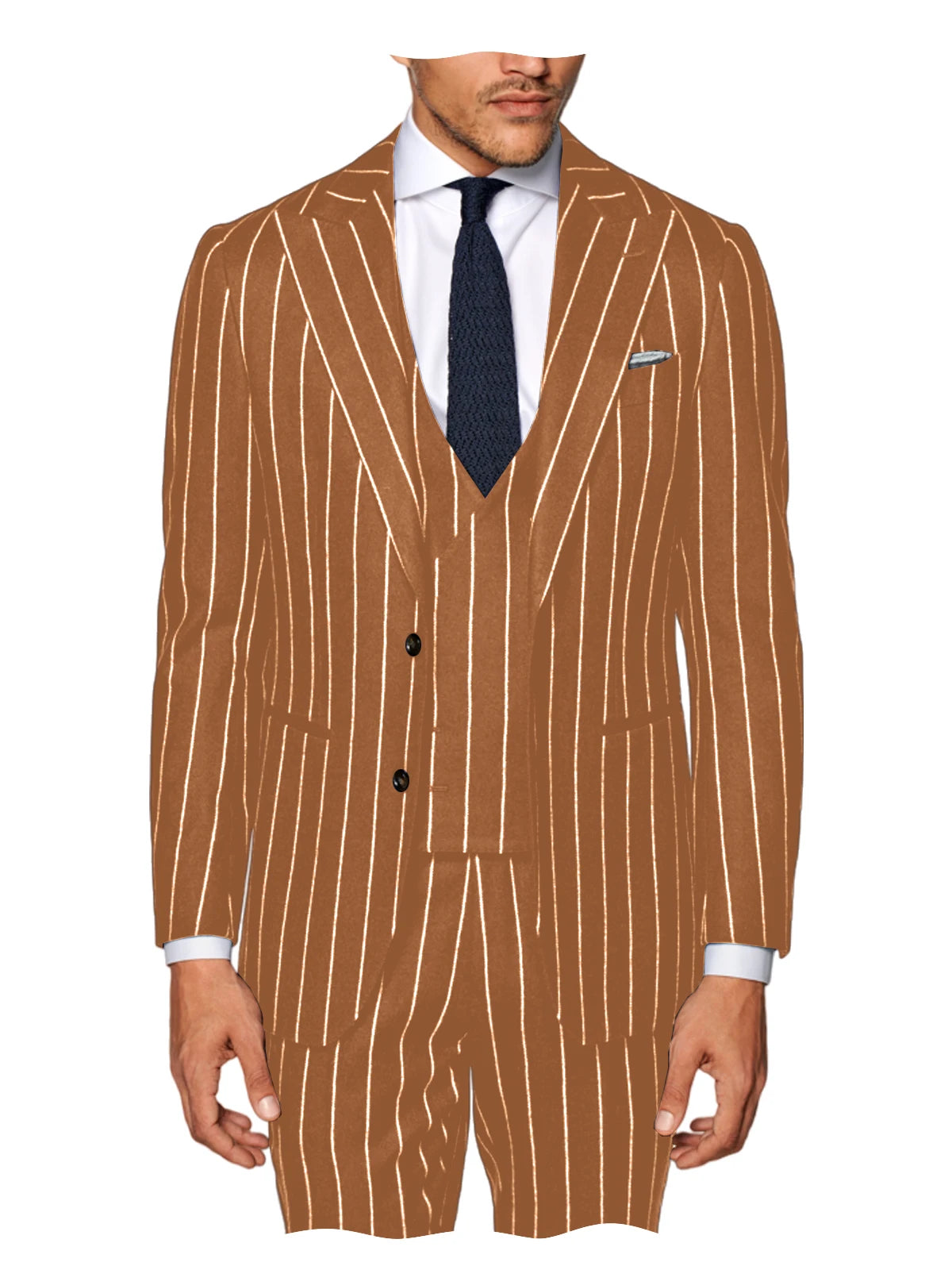 Costume homme 3 pièces à rayures – CLEVI Paris