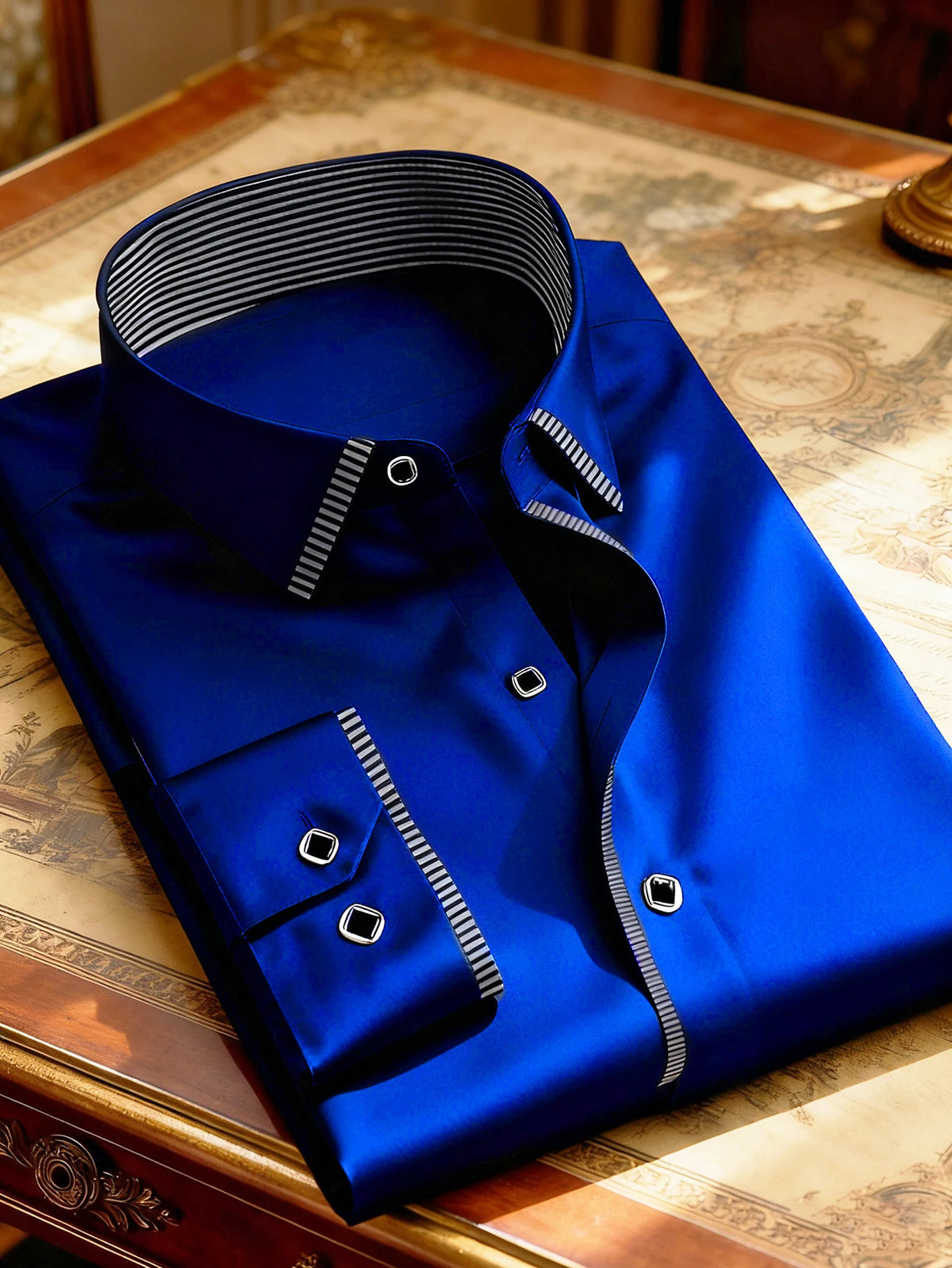 Chemise homme patchwork manches longues – CLEVI Paris