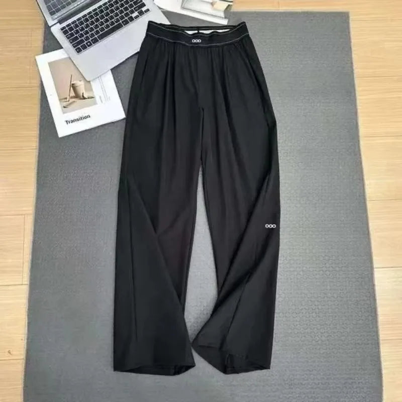 Pantalon femme taille haute à jambes larges – CLEVI Paris