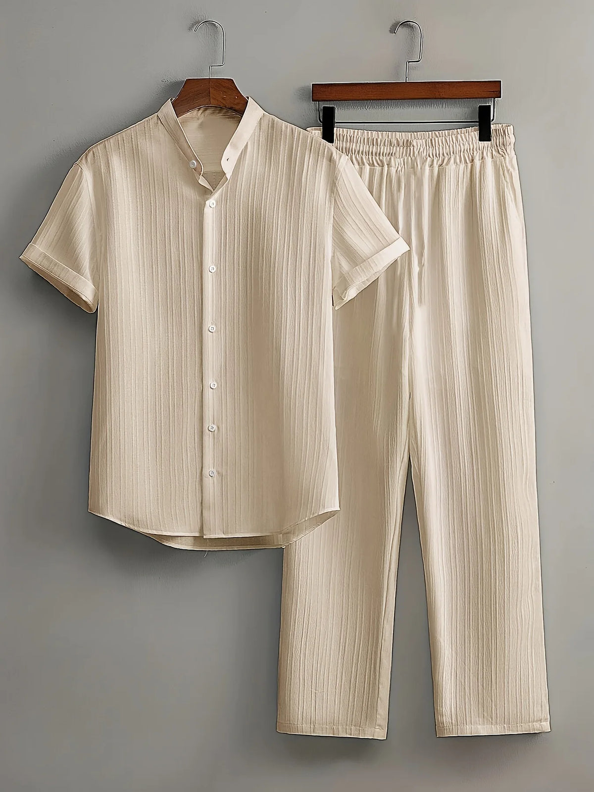 Ensemble homme uni à manches courtes – CLEVI Paris