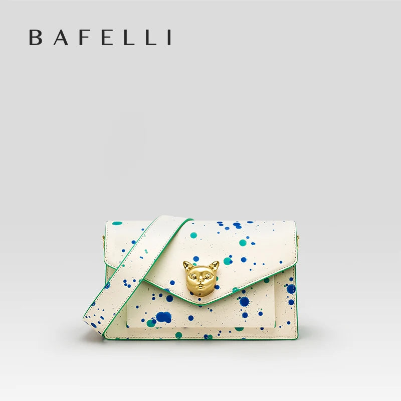 Sac à Rabat Femme Cuir Véritable Motif Floral Fermeture Cadenas Bandoulière – CLEVI Paris