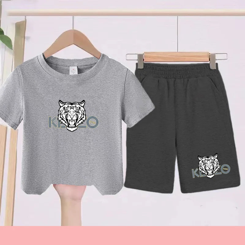 Ensemble enfant imprimé à col rond – CLEVI Paris