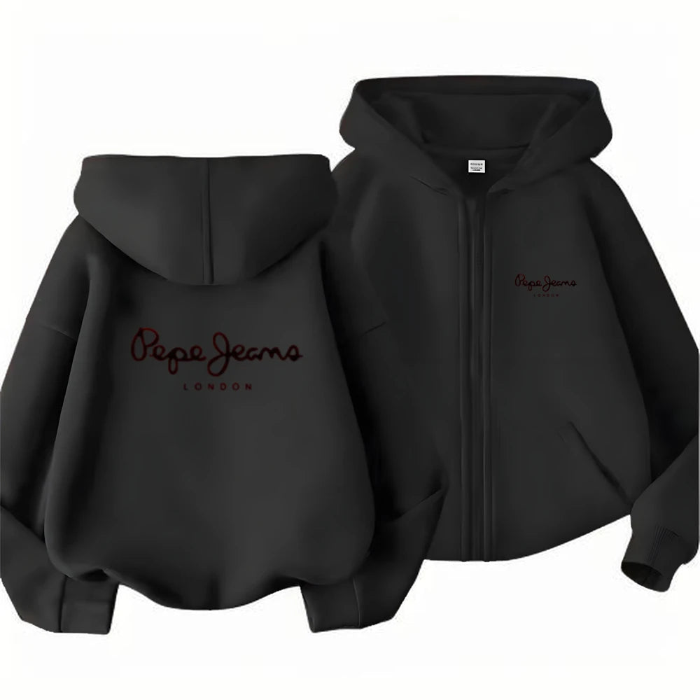 Sweat enfant zippé à capuche et lettres – CLEVI Paris