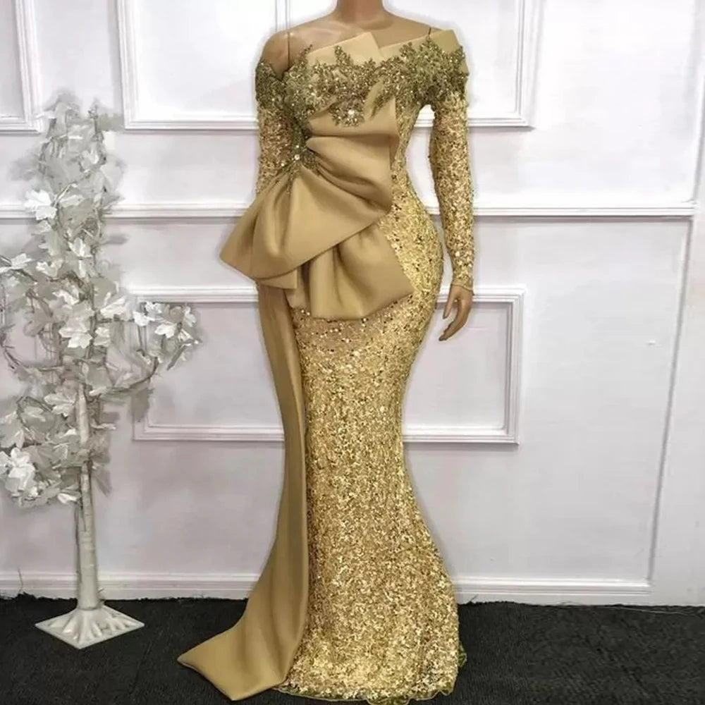 Robe de soirée sirène à paillettes – CLEVI Paris