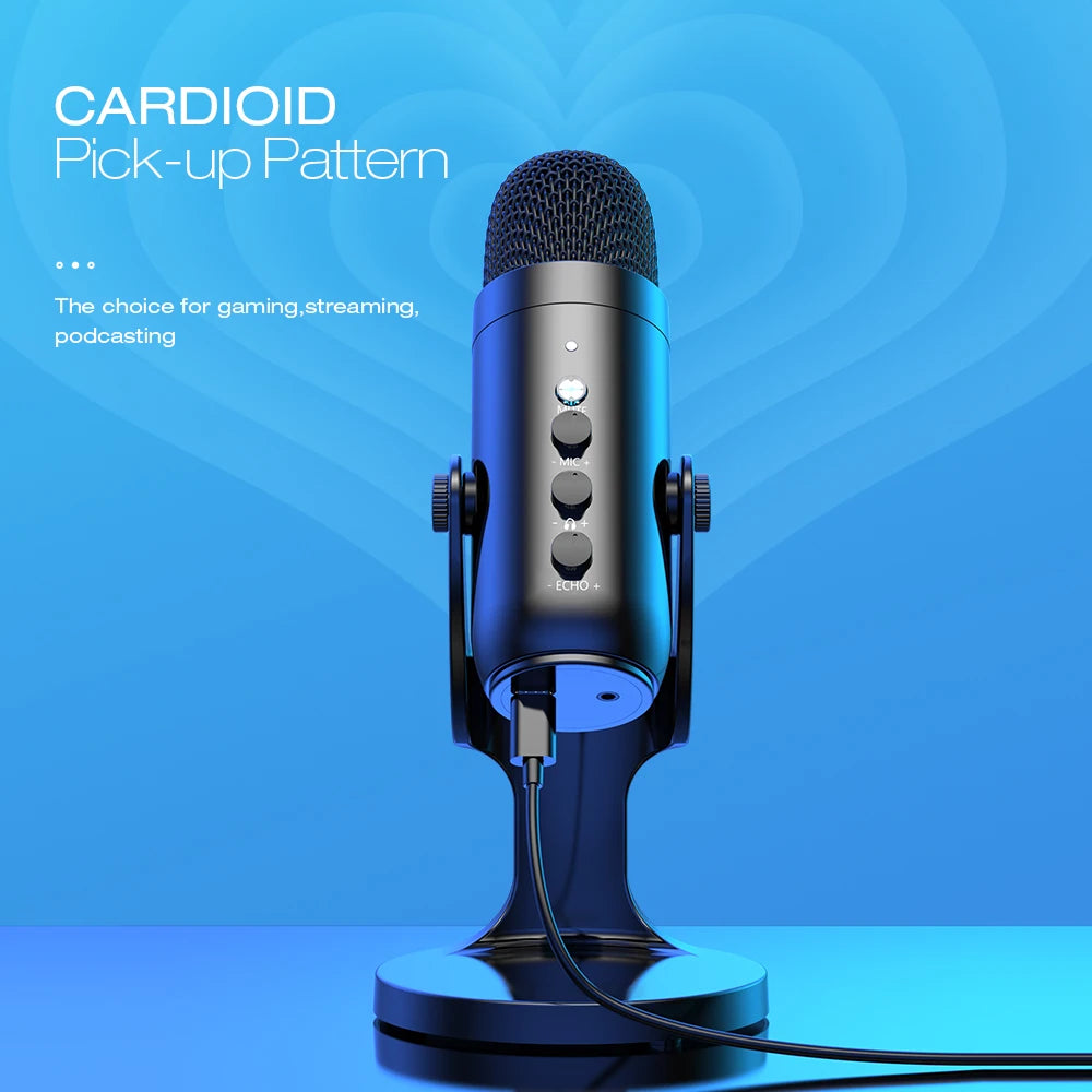 Microphone USB Condensateur HAOMUREN Cardioïde Podcast Gaming – CLEVI Paris