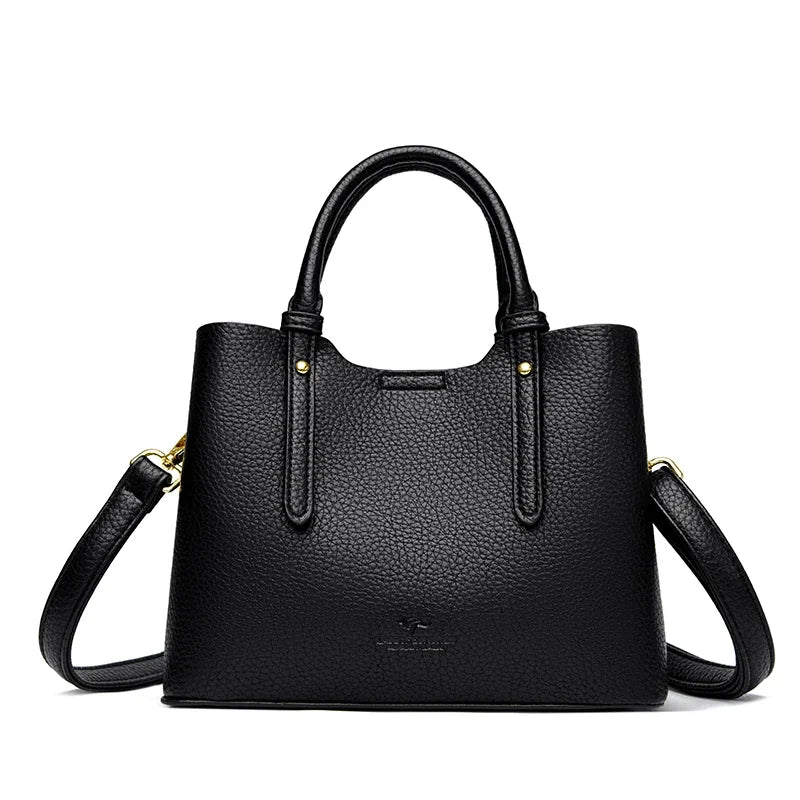Sac à Main Femme Cuir Véritable Poignée Supérieure 23x18cm – CLEVI Paris
