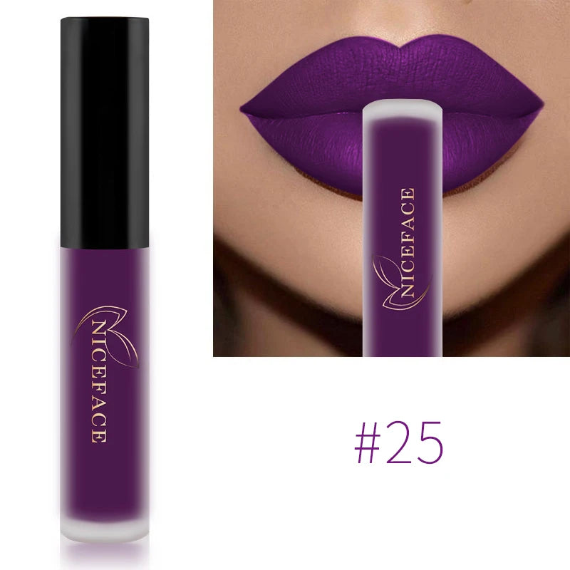 Rouge à Lèvres Liquide Mat Velours QiBest 21 Teintes – CLEVI Paris