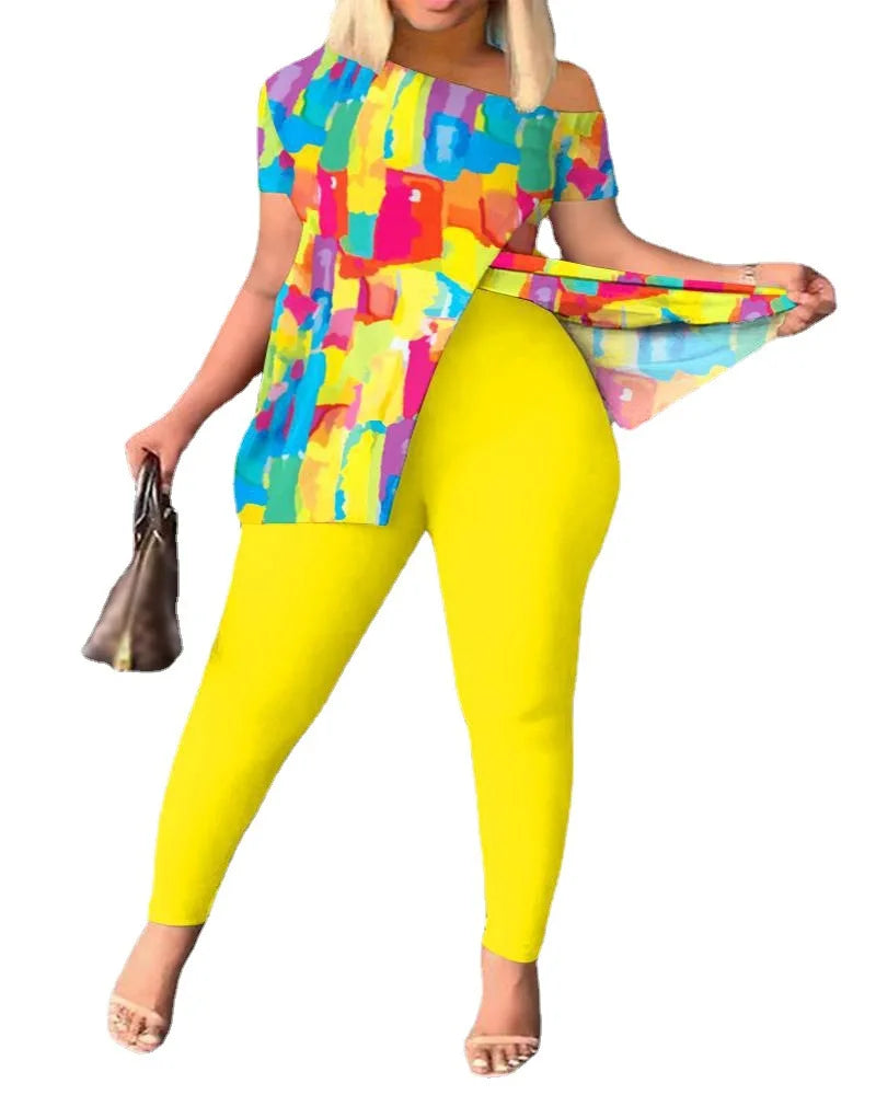 Ensemble 2 pièces femme imprimé chic – CLEVI Paris