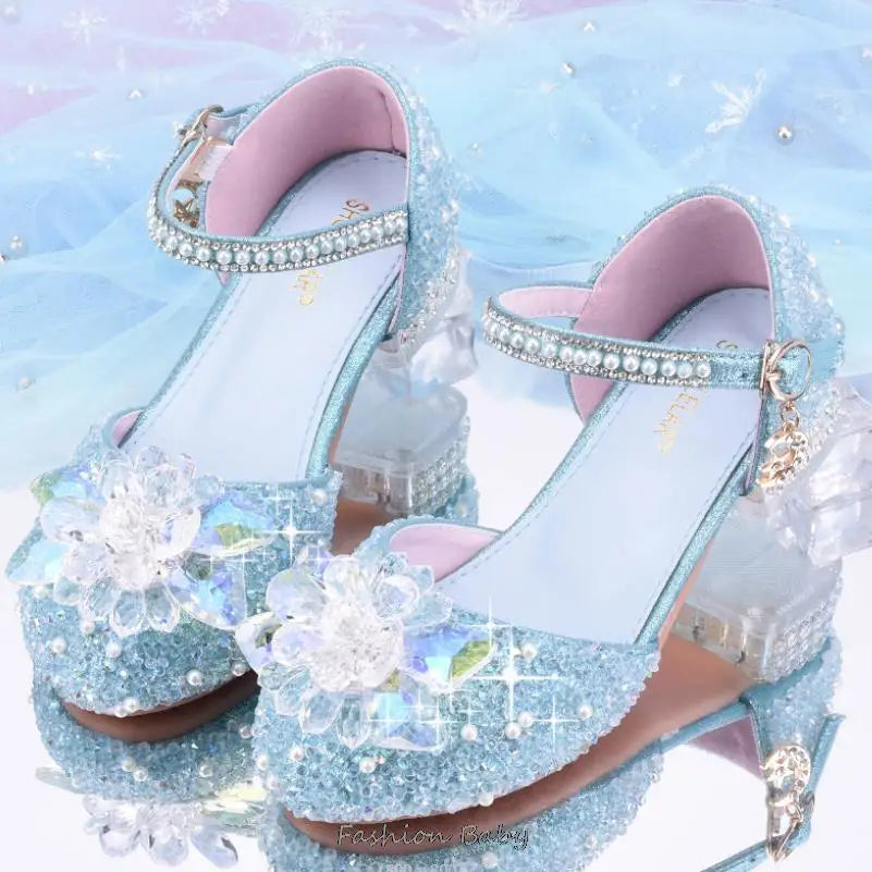 Sandales de cérémonie enfant à strass – CLEVI Paris