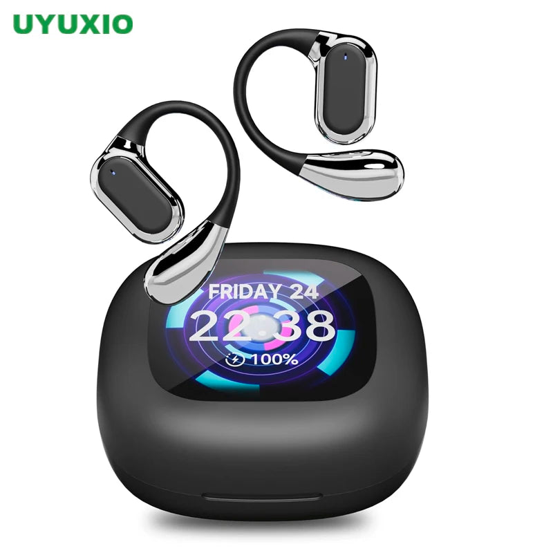 Écouteurs Traducteur IA UYUXIO OWS – 144 Langues, Écran LCD Tactile, 60H