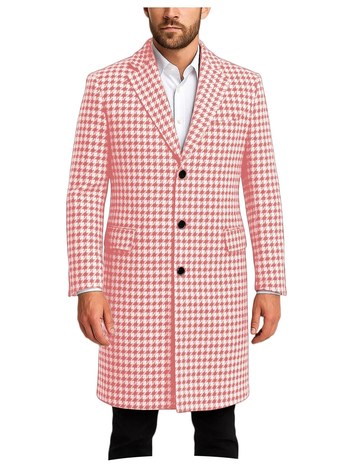 Manteau pied-de-poule homme – CLEVI Paris