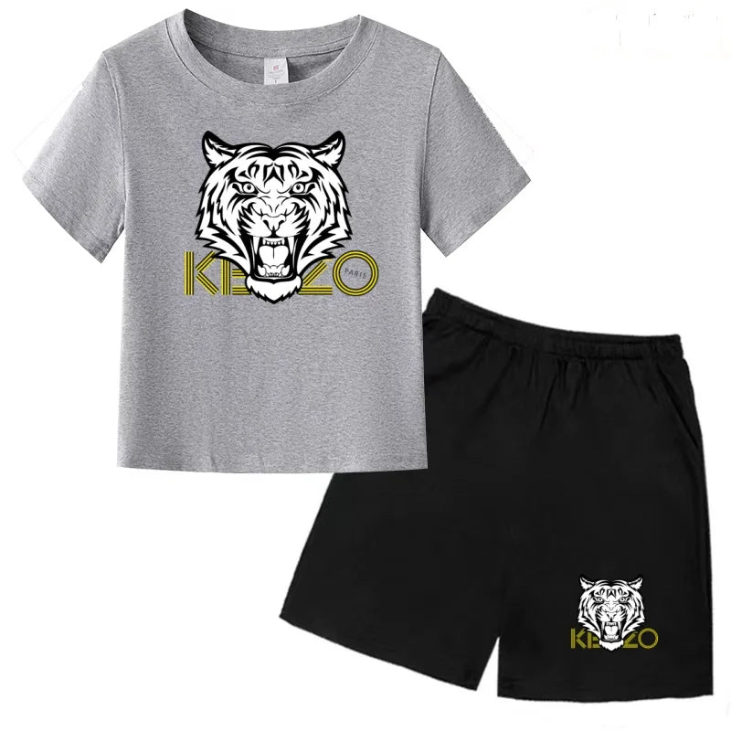 Ensemble enfant T-shirt imprimé et short – CLEVI Paris
