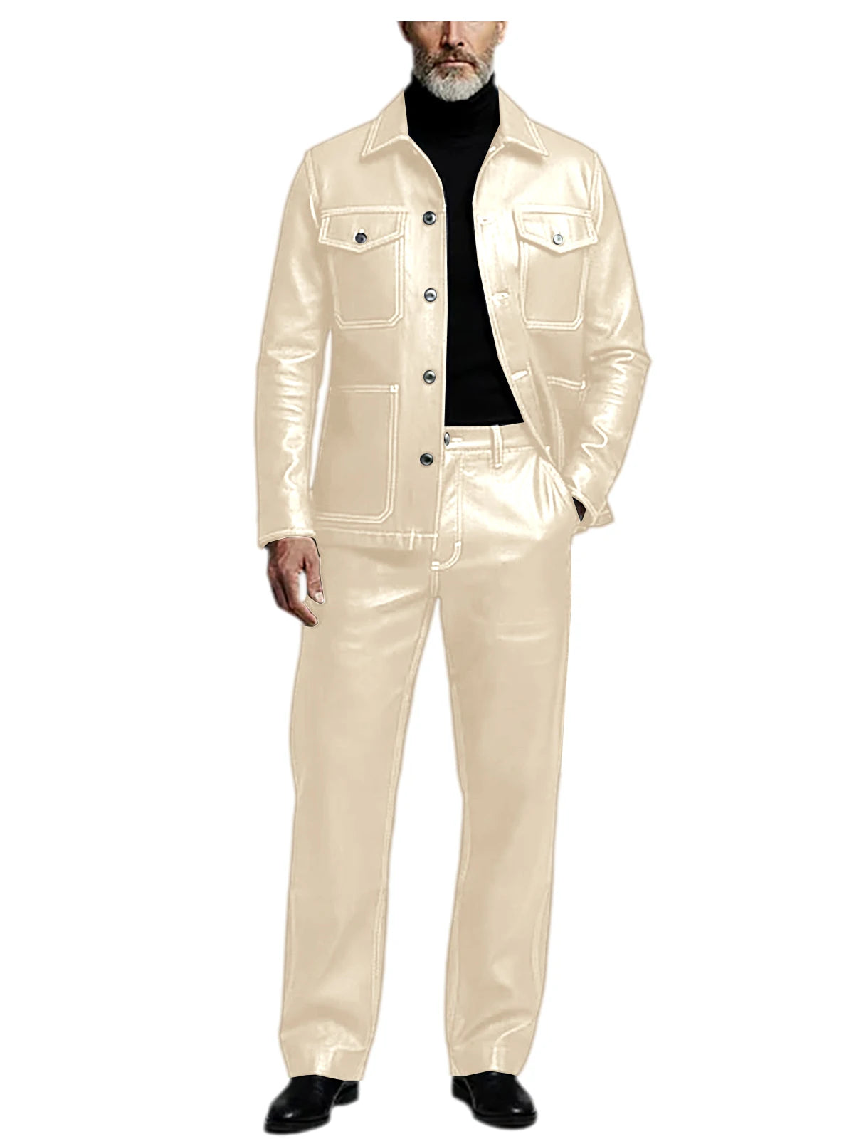 Ensemble Cuir PU Homme 2 Pièces – CLEVI Paris