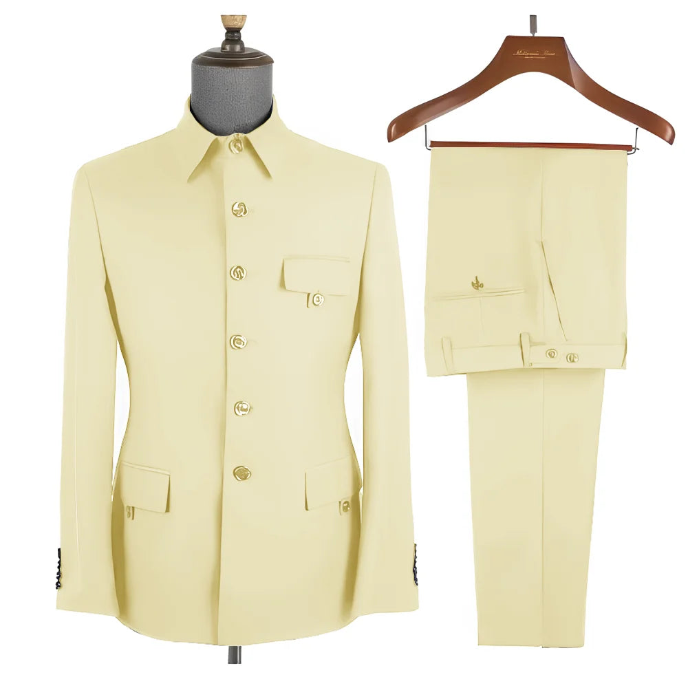 Costume homme 2 pièces, col montant – CLEVI Paris