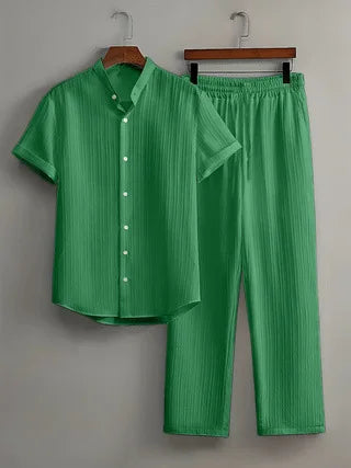 Ensemble homme uni à manches courtes – CLEVI Paris