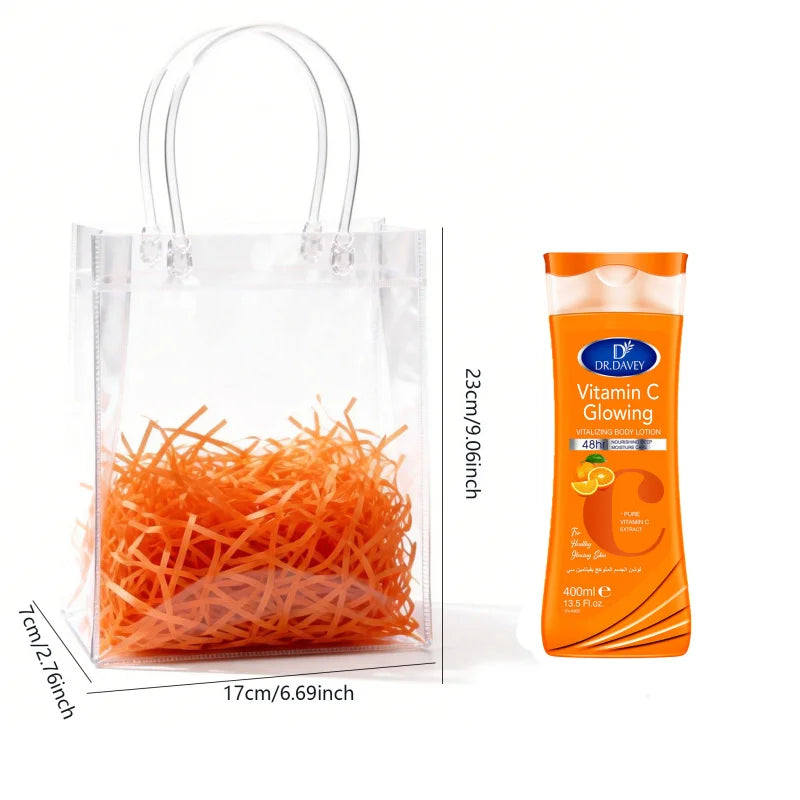 Coffret Soin Vitamine C DR.DAVEY – Lotion Corps, Savon & Huile Corps 735ml – CLEVI Paris