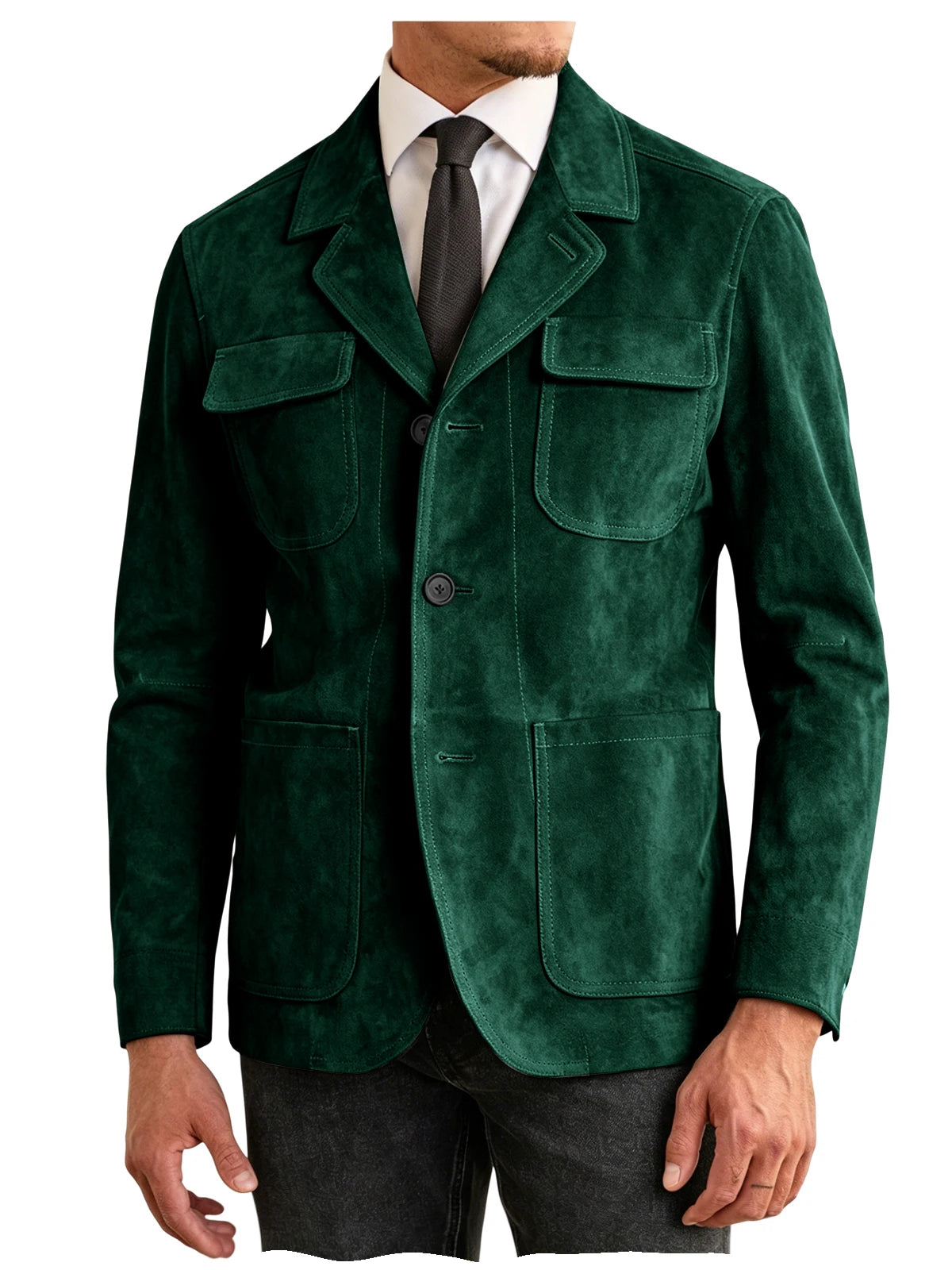 Veste Safari Suédine Homme – CLEVI Paris