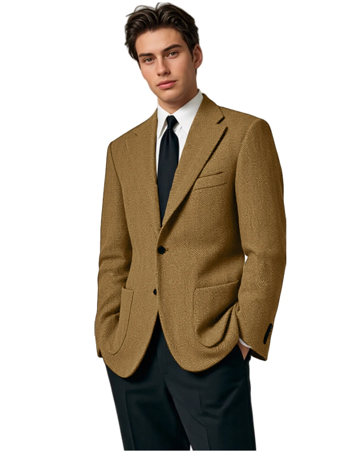 Blazer homme en tweed à chevrons – CLEVI Paris