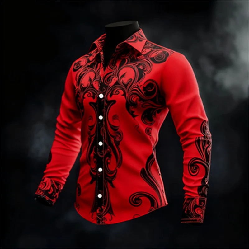 Chemise Homme à Motif Artistique 3D – CLEVI Paris