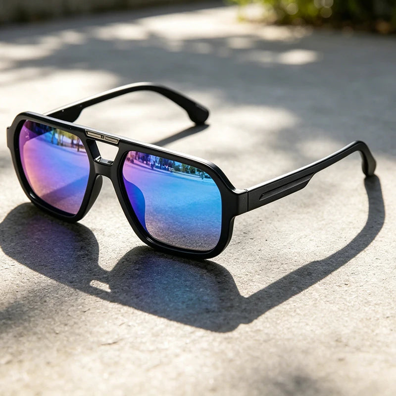 Lunettes unisexes carrées double pont – CLEVI Paris