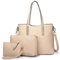 Coffret 3 Sacs Femme PU Synthétique Tote 34cm + Épaule + Pochette – CLEVI Paris