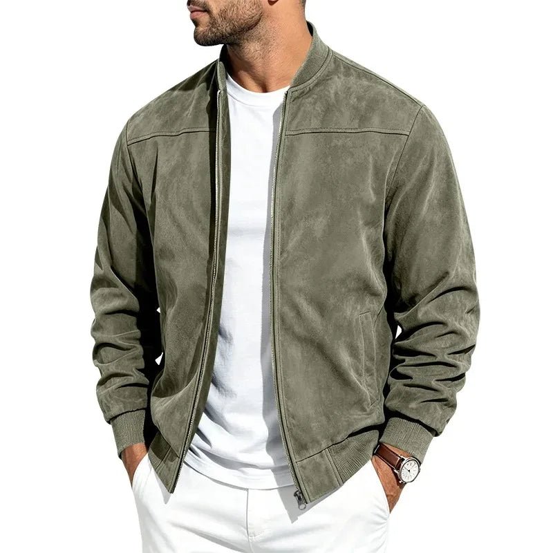 Blouson homme ample zippé à col rond – CLEVI Paris