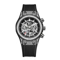 Montre Quartz Tonneau Cadran Creux ONOLA Homme Silicone – CLEVI Paris