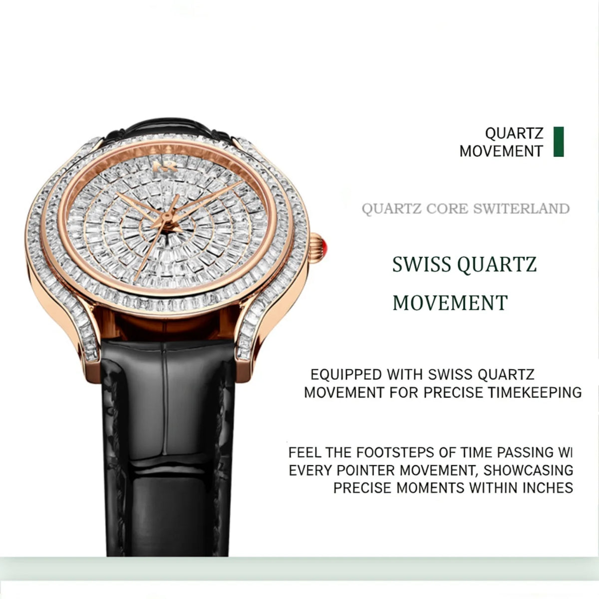 RUIXINE R7758 Montre Femme Quartz Cristaux Élégante Fashion – CLEVI Paris
