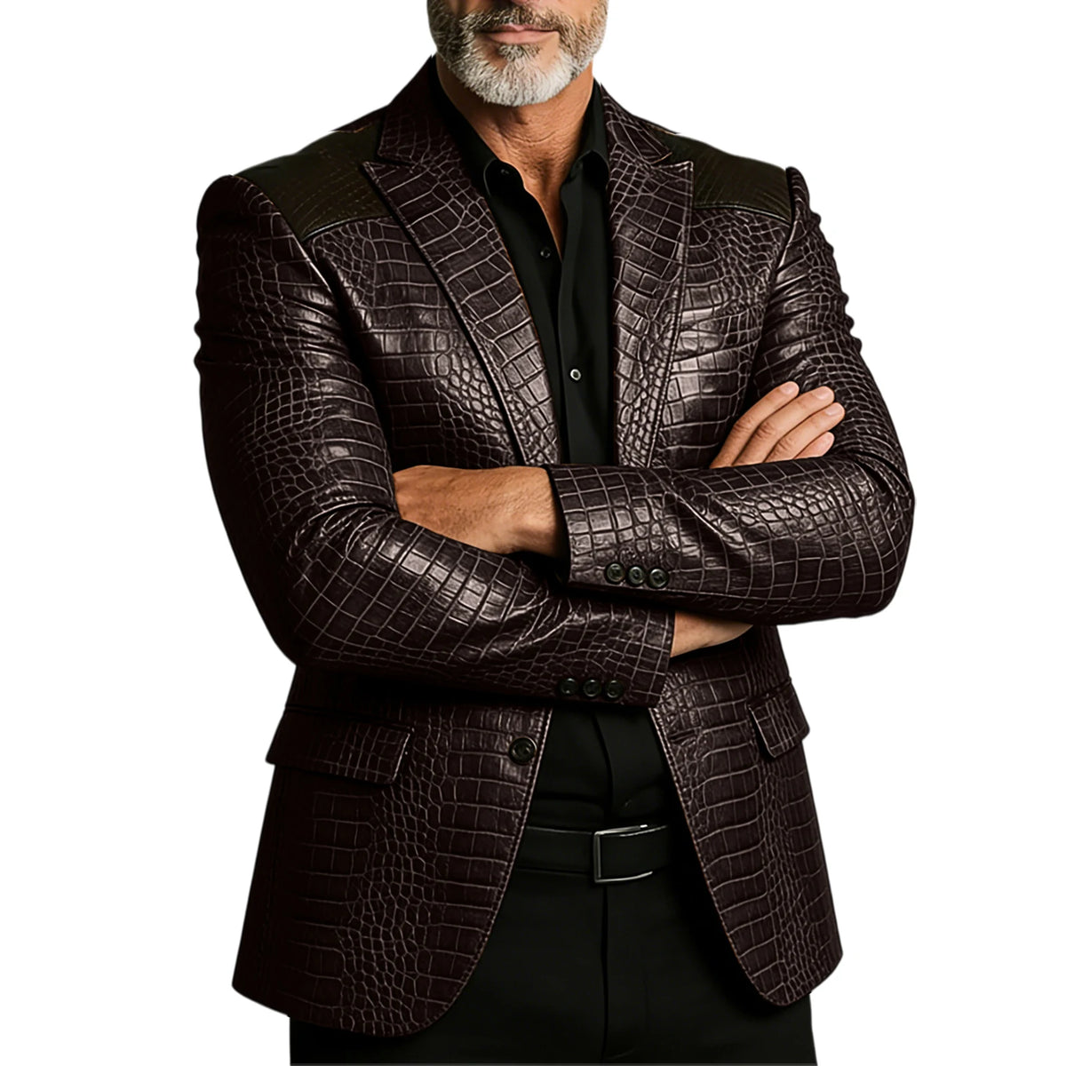 Blazer effet crocodile homme – CLEVI Paris