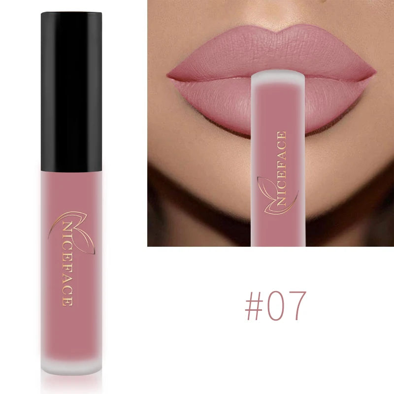 Rouge à Lèvres Liquide Mat Velours QiBest 21 Teintes – CLEVI Paris